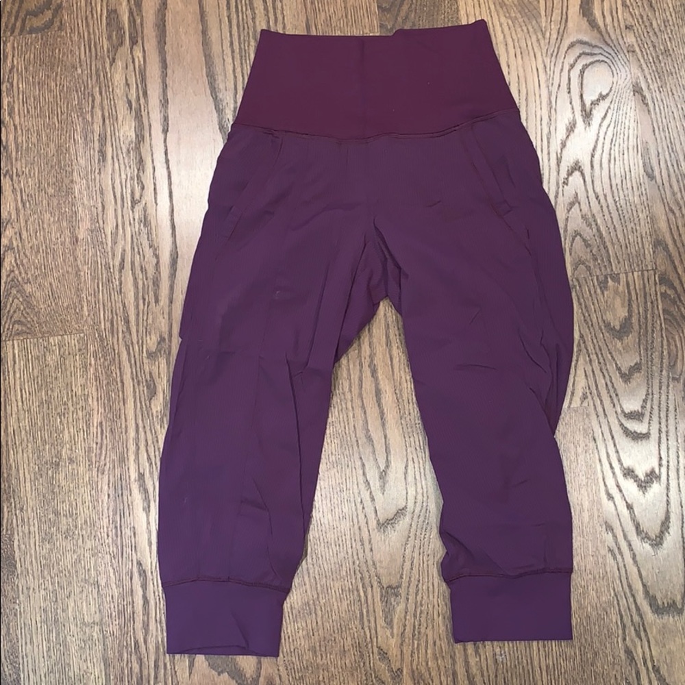 Purple Lululemon Dance Studio crop